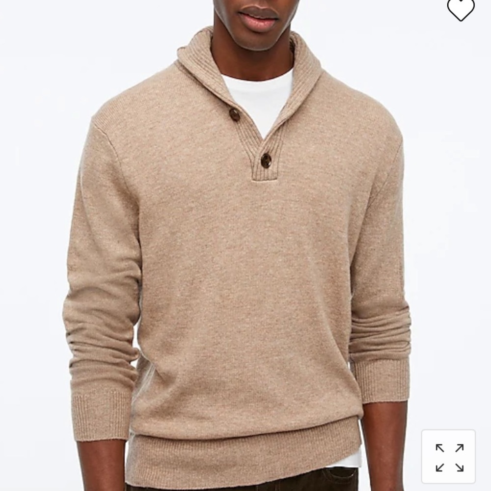 Men’s Lambswool 🐑 Shawl-collar, Pull over sweater
